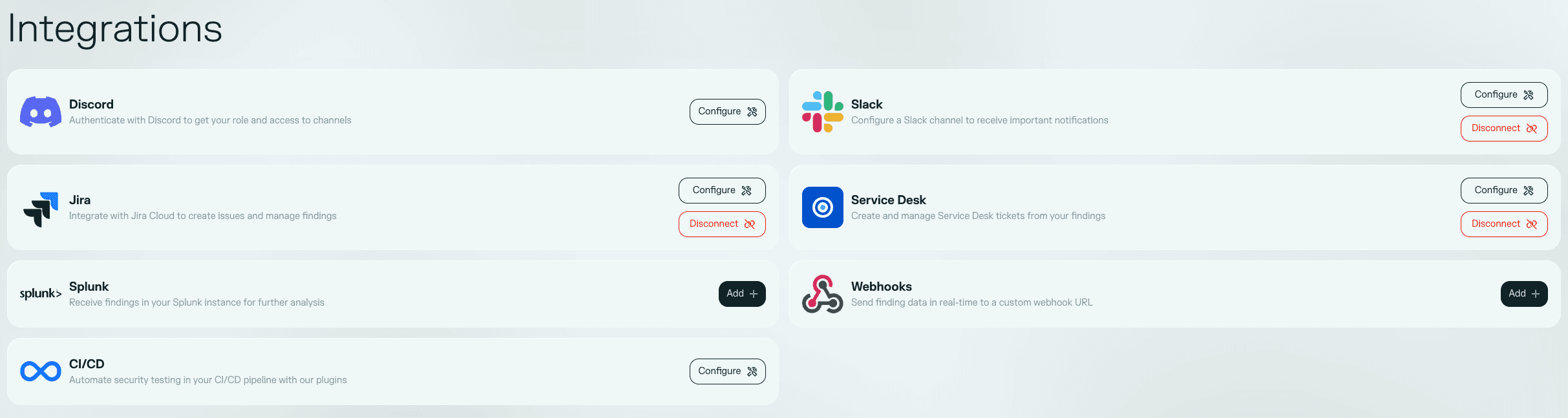 Integrations overview