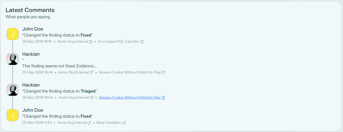 Latest comments