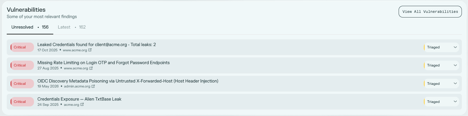 Deep dive vulnerabilities