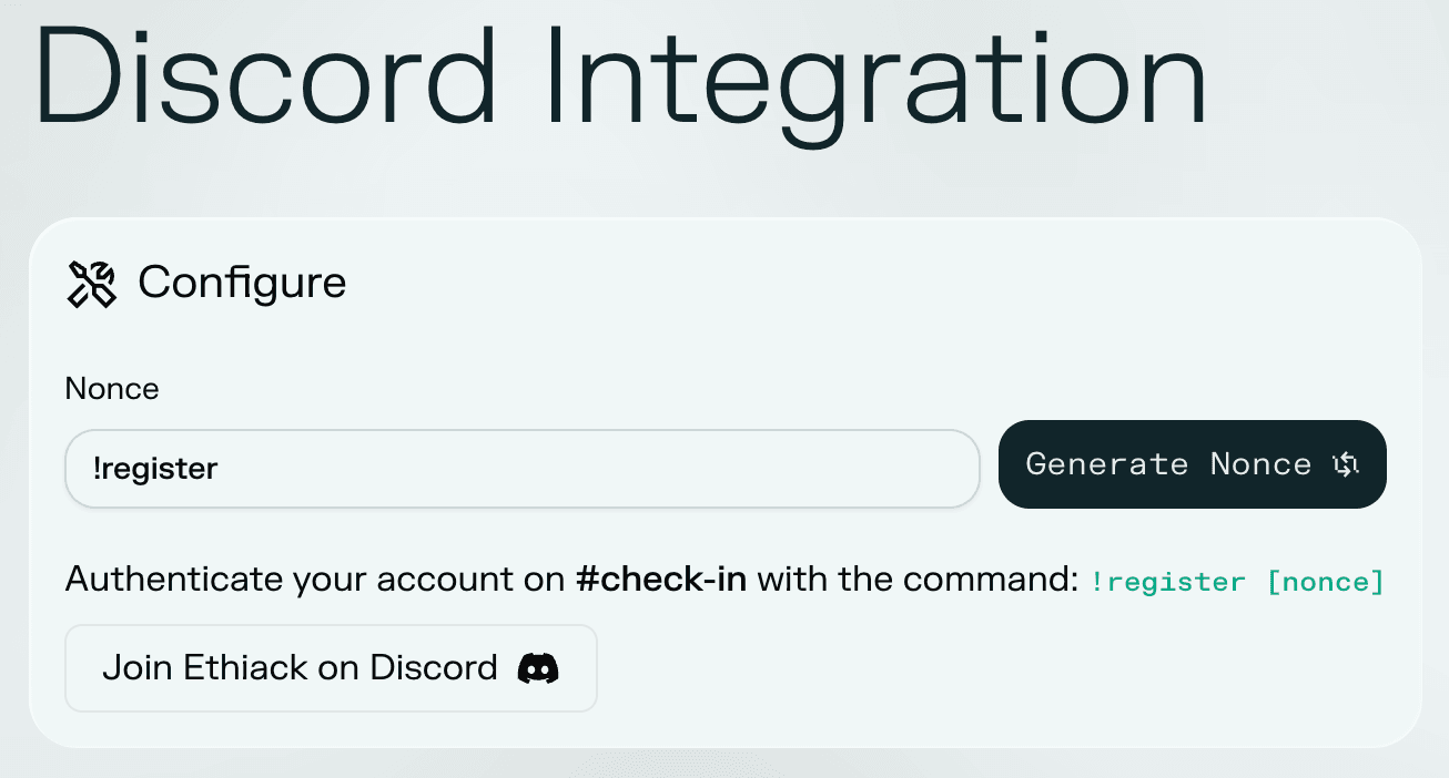 Join Ethiack on Discord button