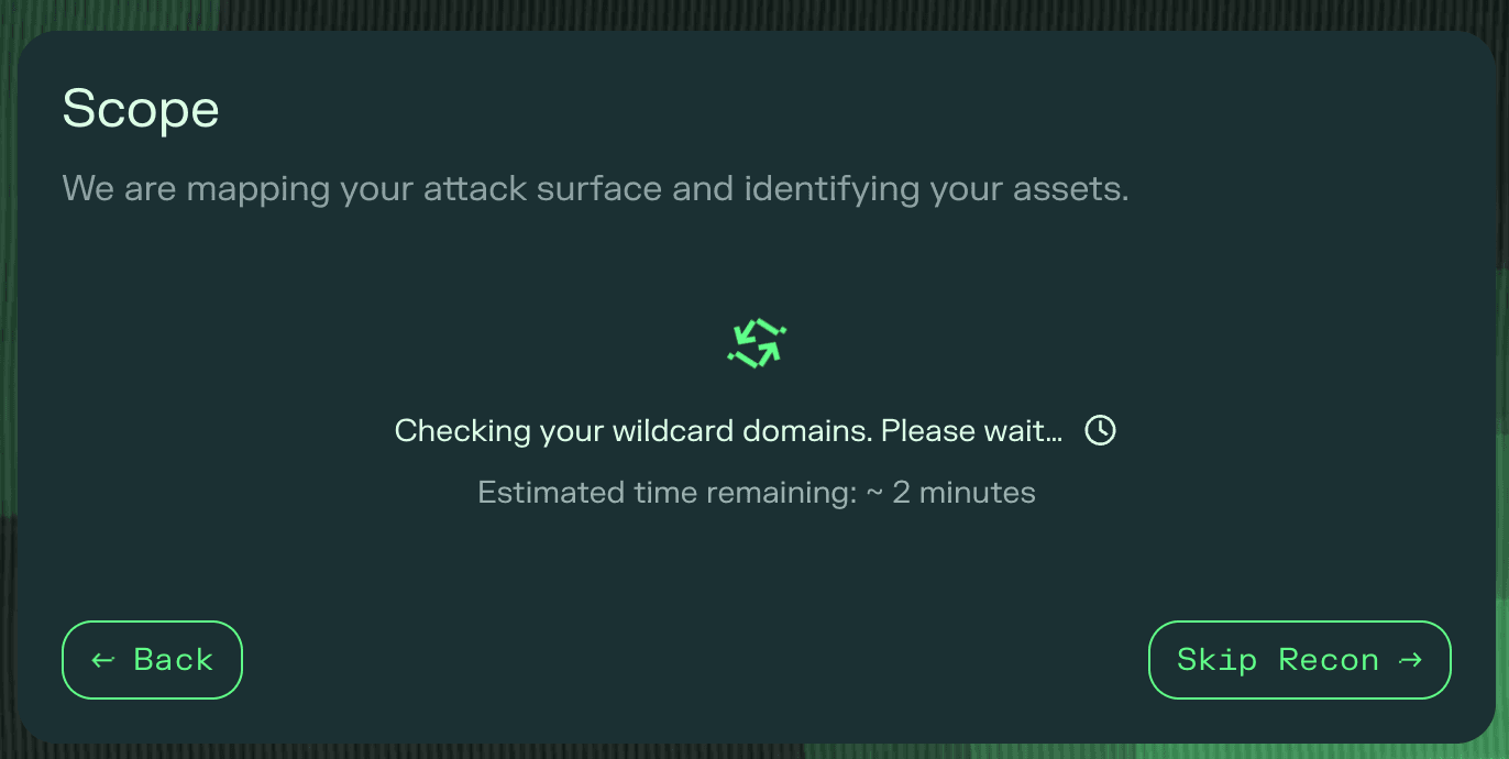 Recon in progress