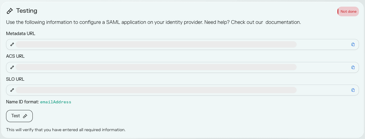 SSO ACS URL configuration