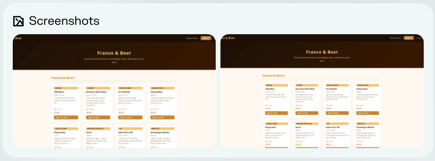 Asset screenshots